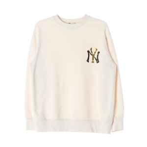 [XS]MLB엠엘비 크림 체크 뉴욕양키즈 맨투맨 스웨트셔츠