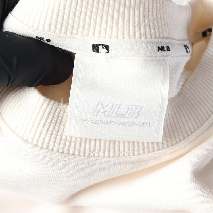 [XS]MLB엠엘비 크림 체크 뉴욕양키즈 맨투맨 스웨트셔츠--4