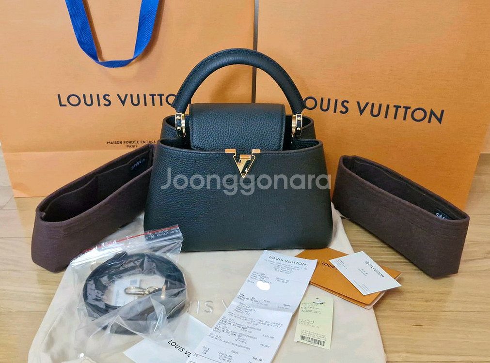 루이비통 카퓌신 BB 토뤼옹 노아르 미사용 새 상품--0