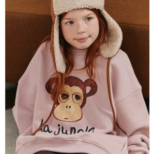 리미떼두두 핑크 원숭이 맨투맨 120사이즈