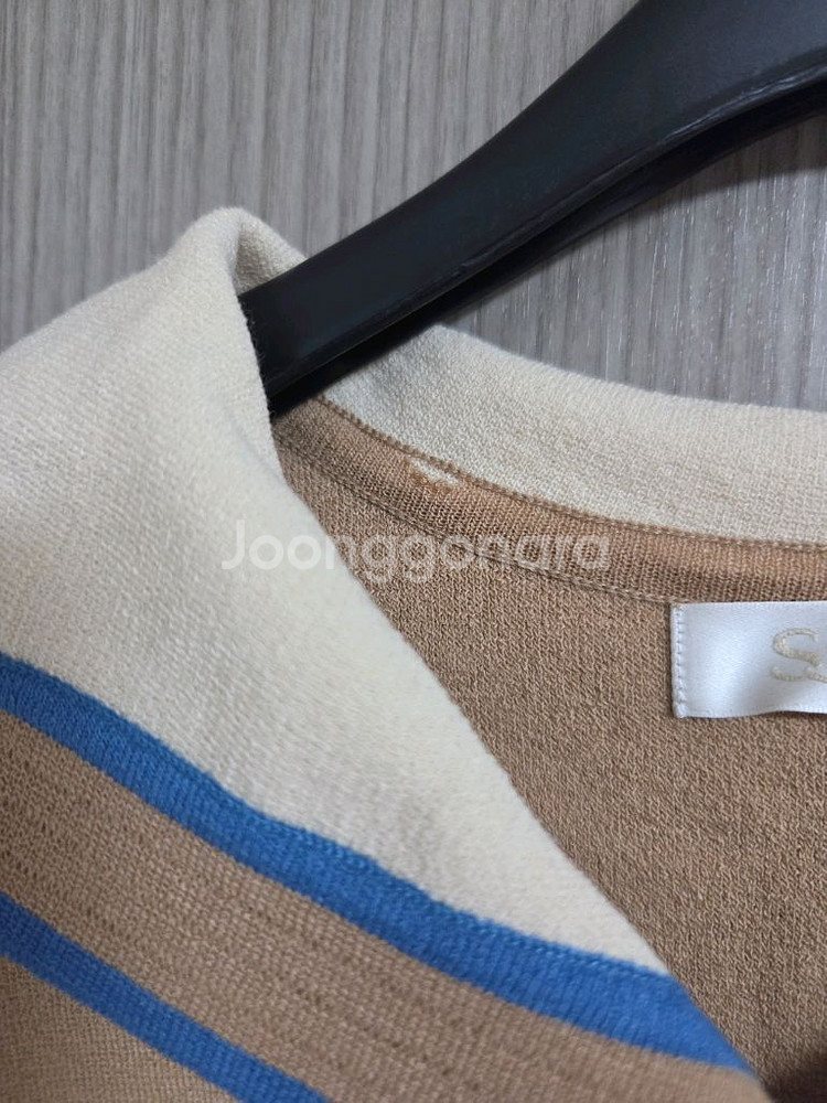 SJSJ 울 컬러라인 세일러 칼라가디건 랑방 마인 타임--9