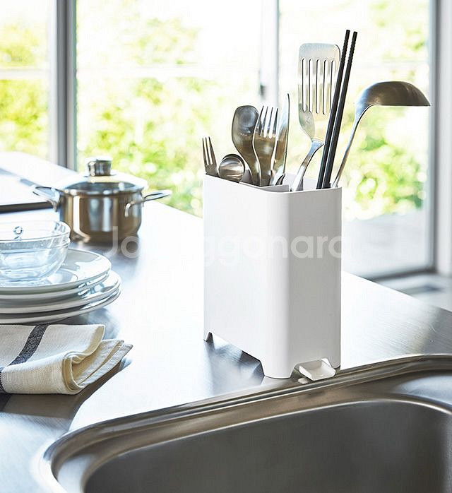 야마자키상사 물빠짐 수저통 새상품--2