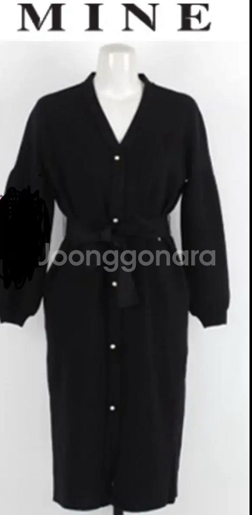 한섬)MINE마인 가디건 겸 벨티드원피스F--6