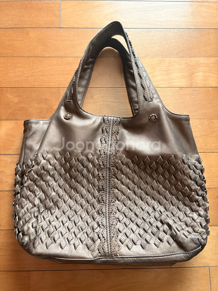 보테가베네타 브론즈 인트레치아토 토트백--0