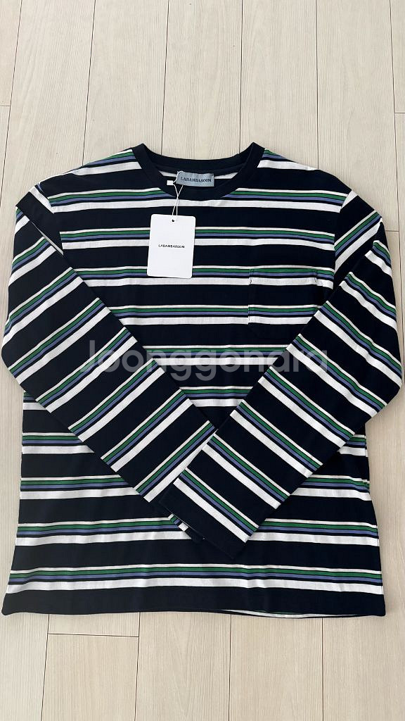 라밤바룸 스트라이프 롱슬리브 티셔츠(네이비)1-새상품--5
