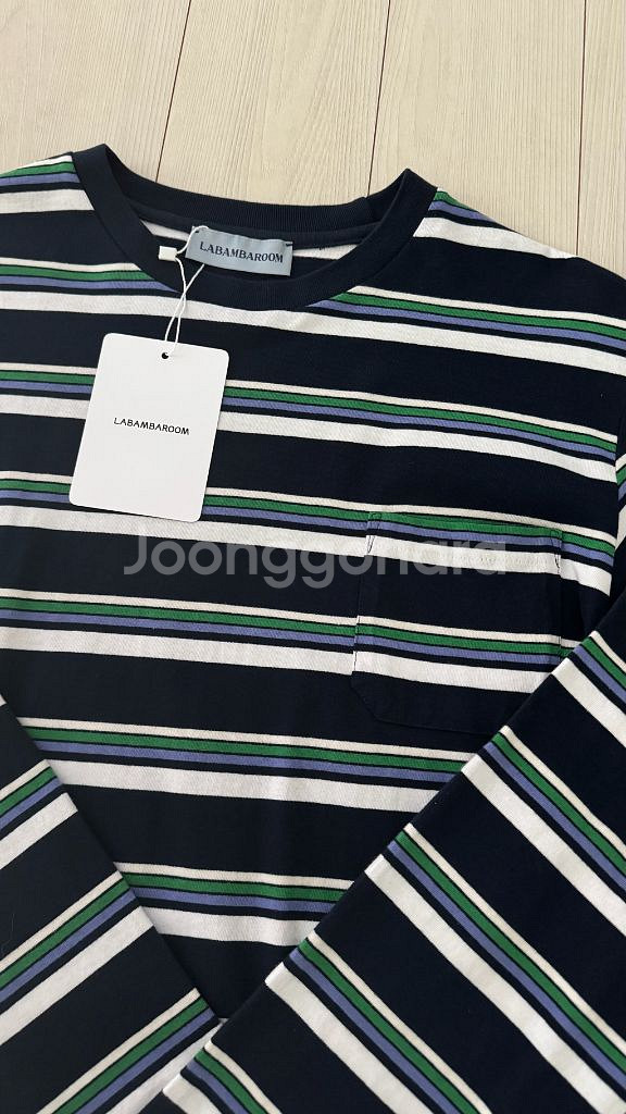 라밤바룸 스트라이프 롱슬리브 티셔츠(네이비)1-새상품--6
