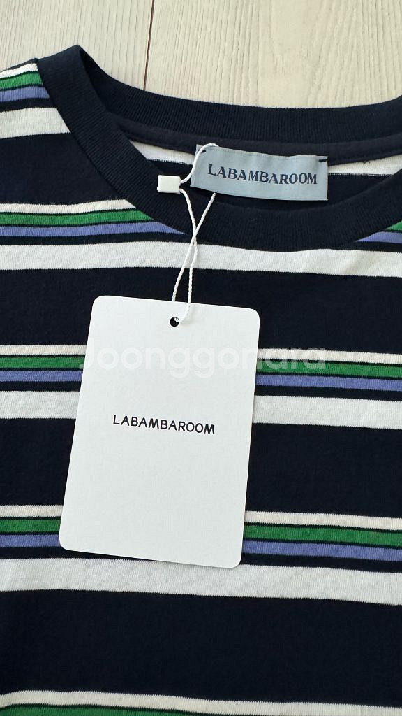라밤바룸 스트라이프 롱슬리브 티셔츠(네이비)1-새상품--7