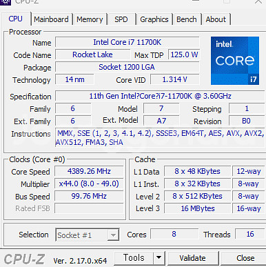 인텔 i7-11700K CPU--0
