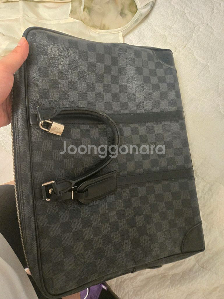 (구구스 구매 영수증 포함) 루이비통 다미에 서류 가방 A급 판매--7