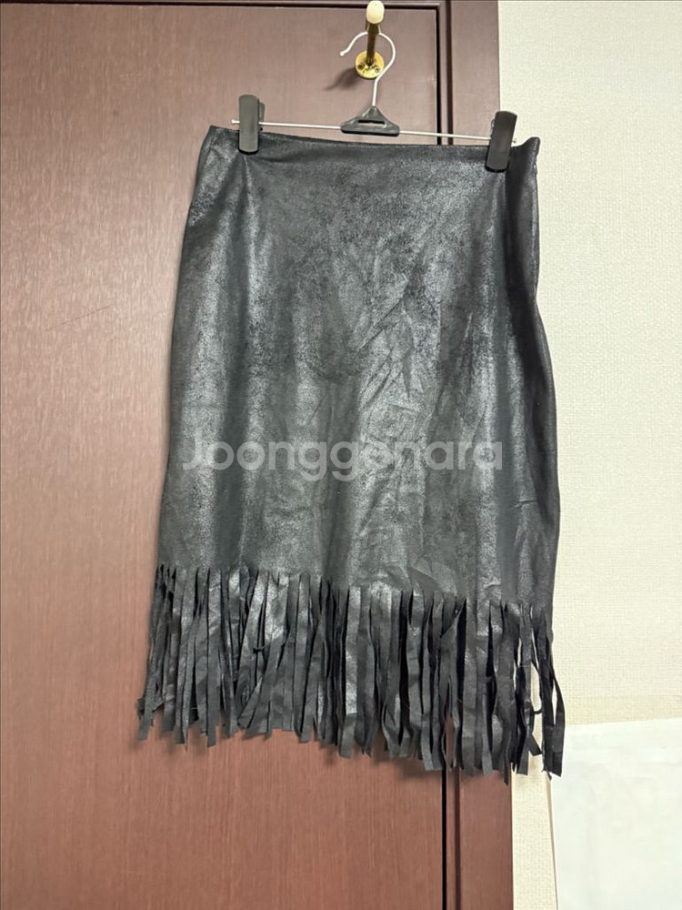 인조 가죽 스커트 (S)--2