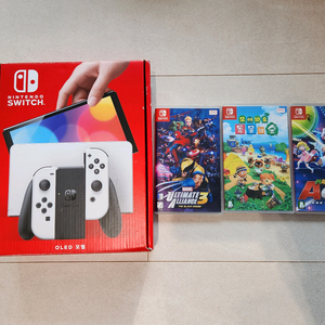 닌텐도 스위치 OLED, 동물의숲,마리오테니스,마블 일괄