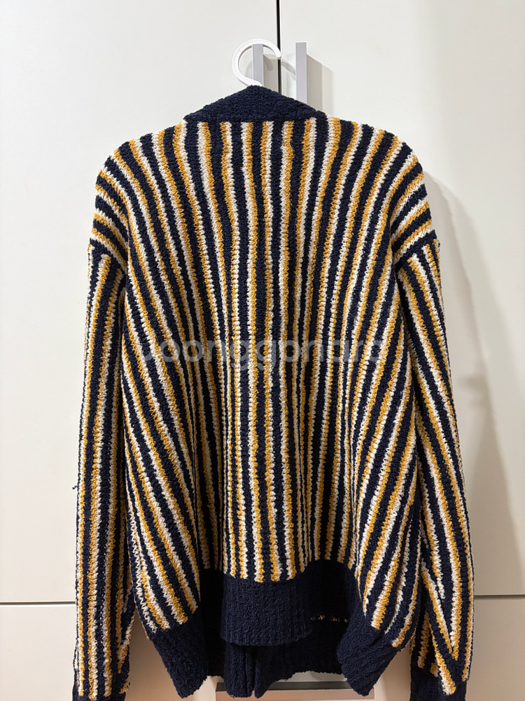 세터 스트라이프 니트 가디건 선셋 네이비--1
