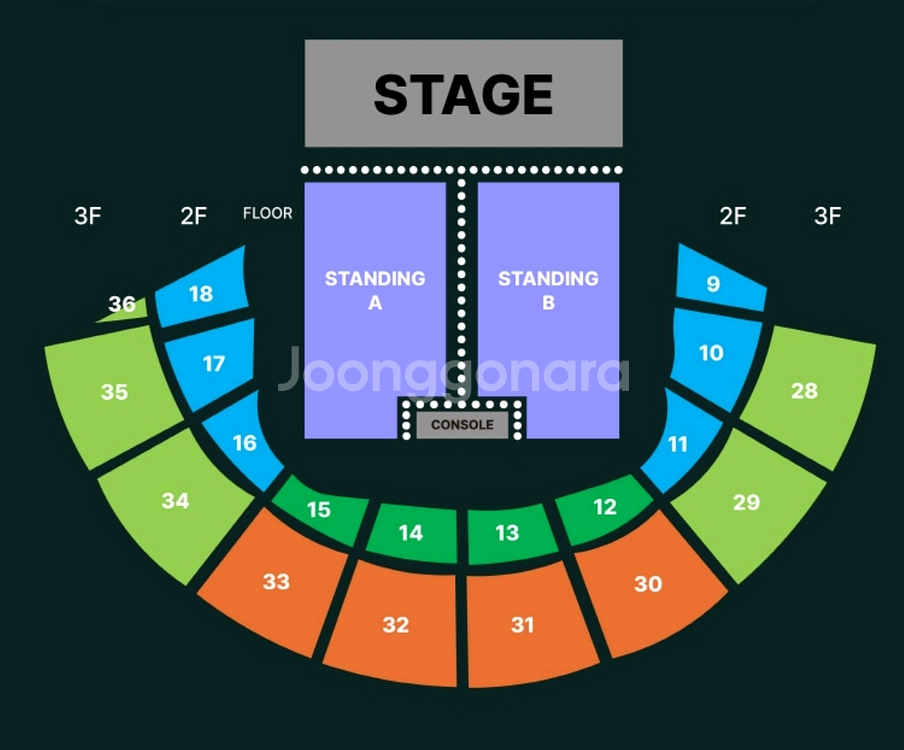 원오크록 콘서트 첫콘 스탠딩 A 490번대 단석--2