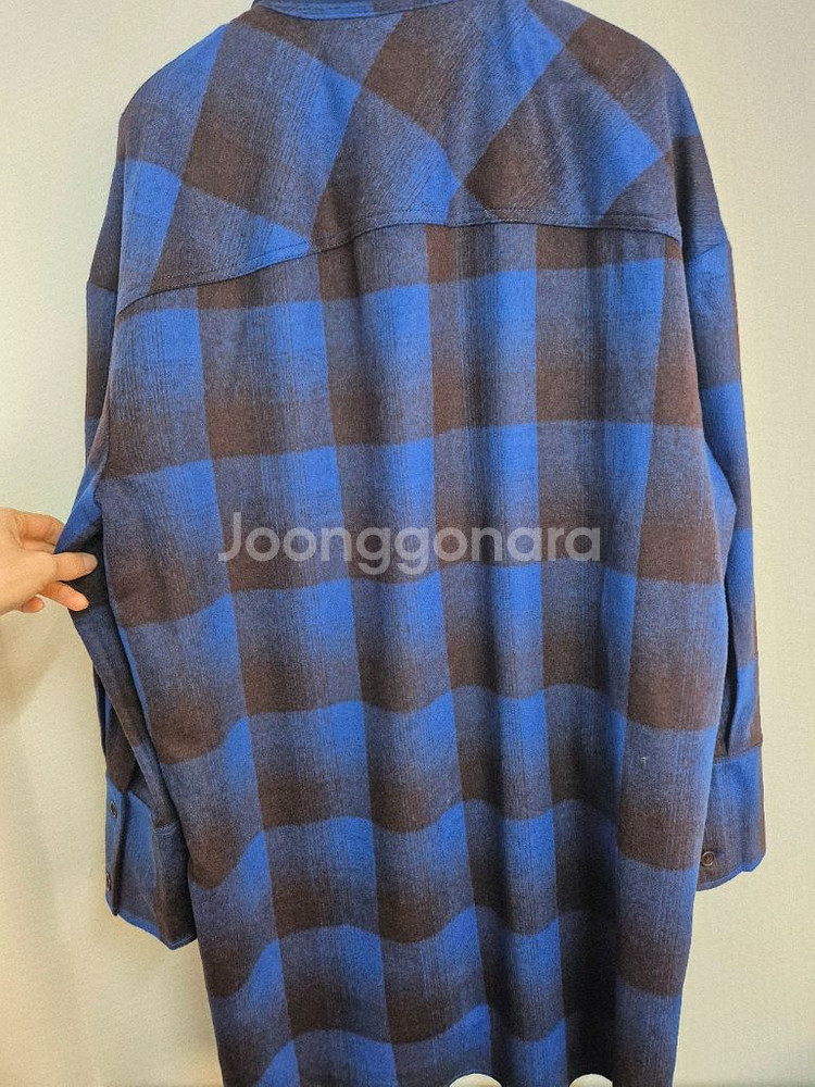 코스 COS 여자 체크 울 블렌드 튜닉 셔츠--6