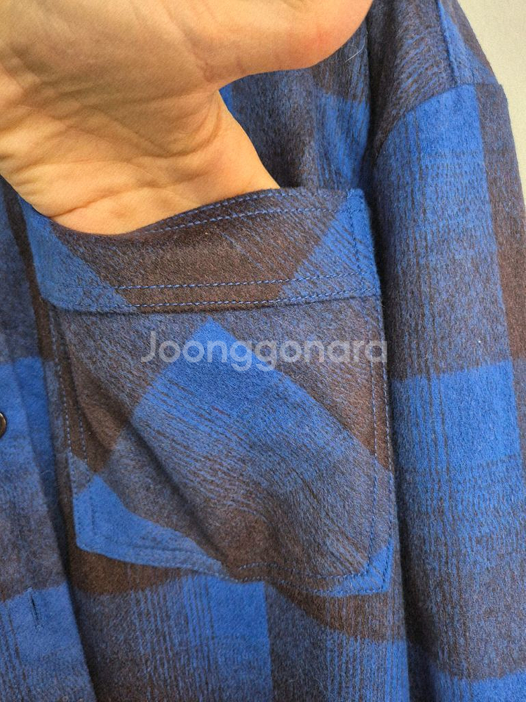 코스 COS 여자 체크 울 블렌드 튜닉 셔츠--8