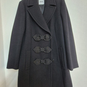 모스키노 블랙 리본 장식 코트