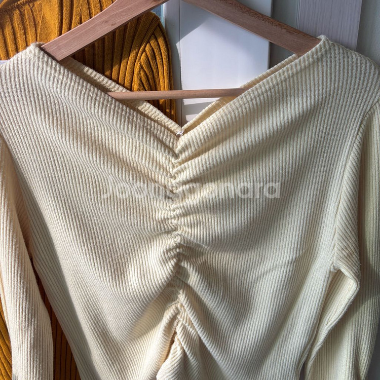 골지 가디건 + 레몬 긴팔티 세트--3