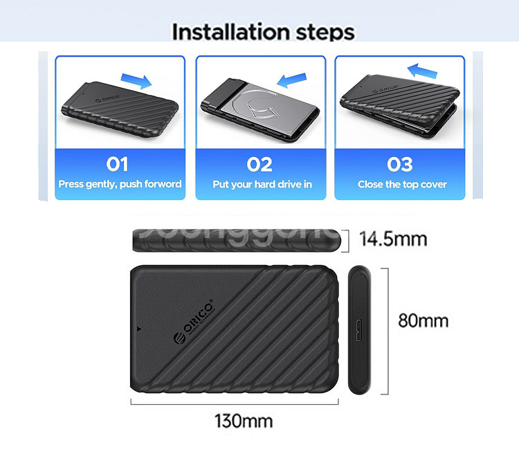 외장하드 500GB 오리코 USB3.0--8