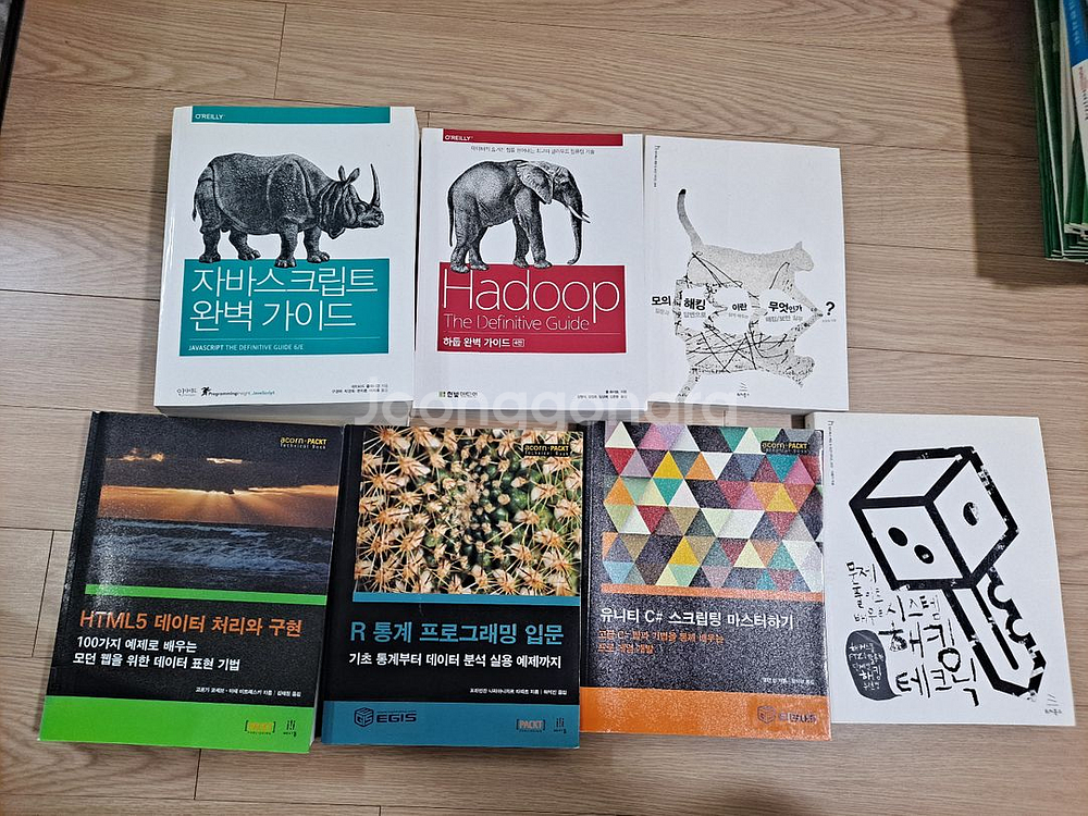 컴퓨터 프로그래밍책들 자바스크립트, 하둡, 해킹등7권--0