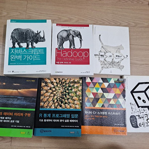 컴퓨터 프로그래밍책들 자바스크립트, 하둡, 해킹등7권