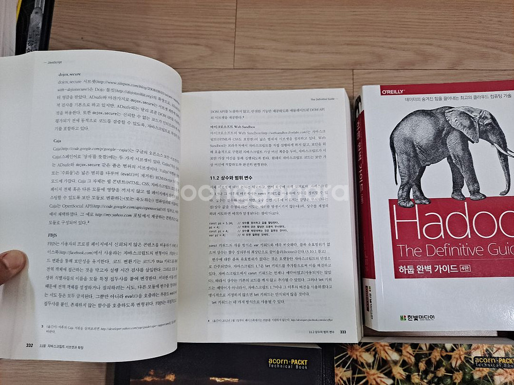 컴퓨터 프로그래밍책들 자바스크립트, 하둡, 해킹등7권--2