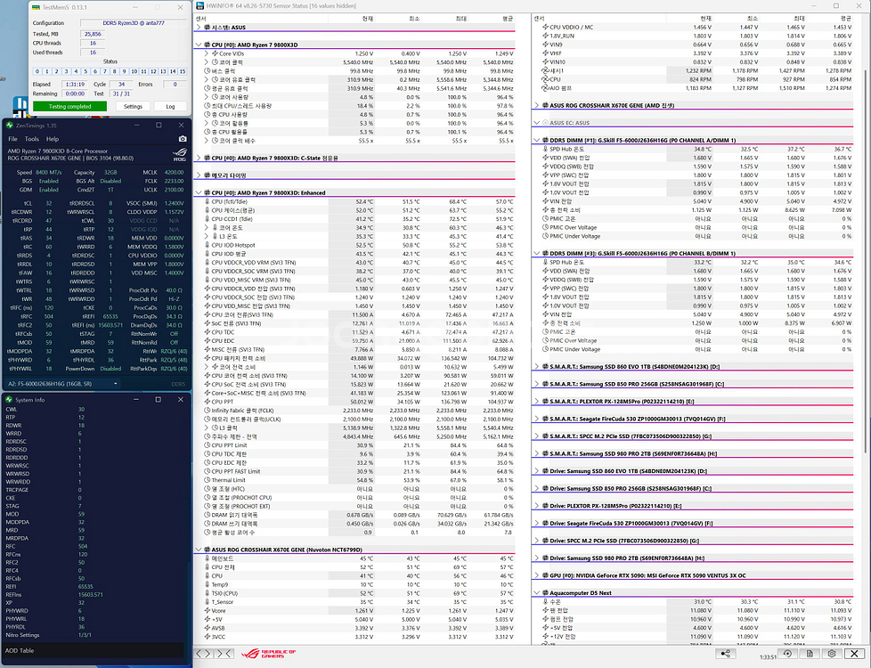 9800x3d + x670e gene 팝니다--2