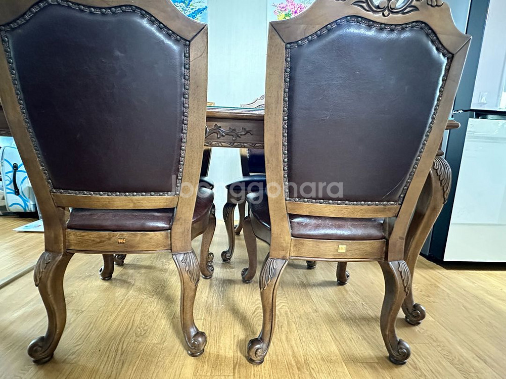 클래식 6인용 식탁세트--2