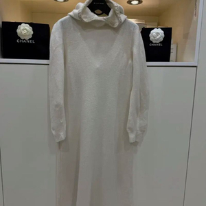 한섬)TIME타임 캐시미어 블렌드 후드 롱원피스