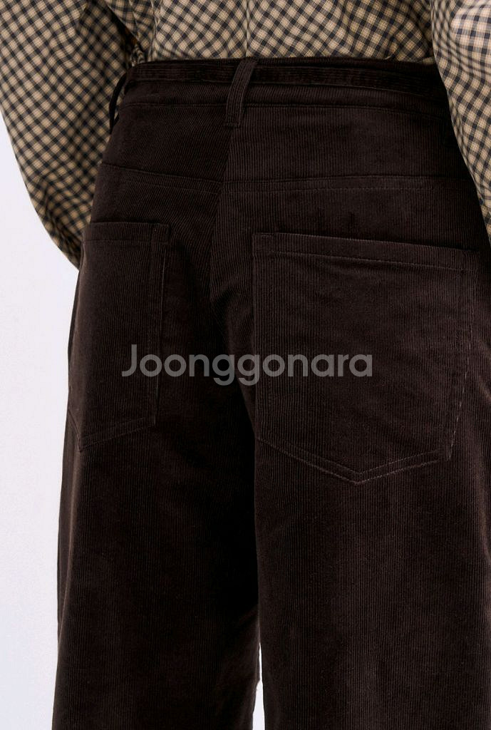 (미착용 새제품!)타임 벨티드 와이드 코듀로이 팬츠--13