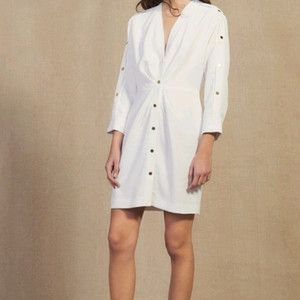 산드로 골드버튼 셔츠형 원피스 36사이즈