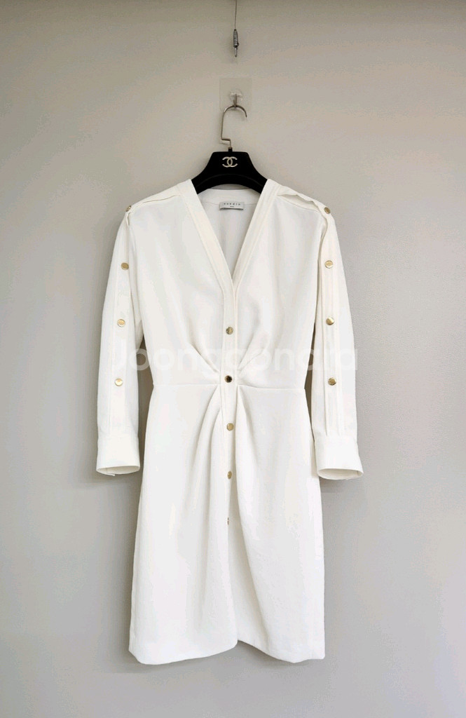 산드로 골드버튼 셔츠형 원피스 36사이즈--4