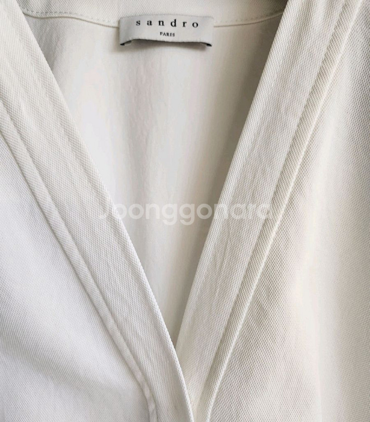 산드로 골드버튼 셔츠형 원피스 36사이즈--7