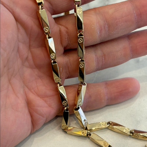 18k 대나무목걸이 10.13돈 남자금목걸이