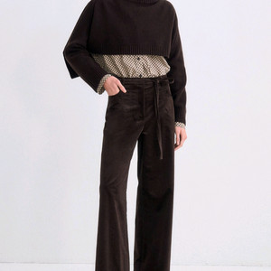 (미착용 새제품!)타임 벨티드 와이드 코듀로이 팬츠