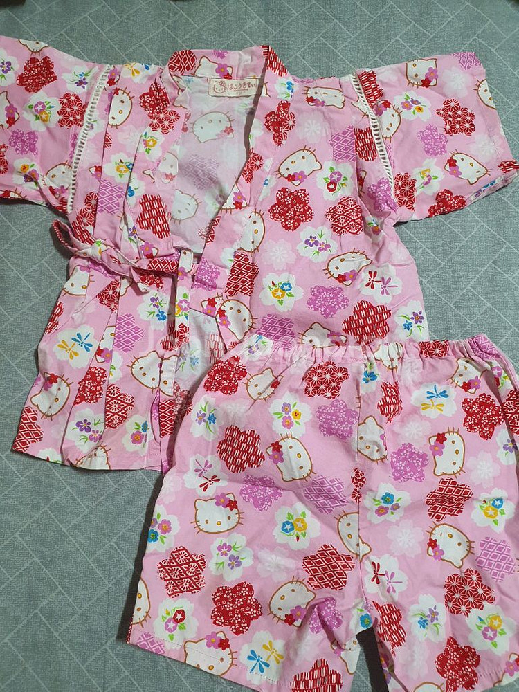 헬로키티 아동 유카타 핑크 잠옷세트--0