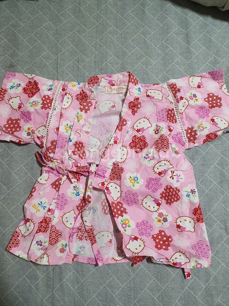 헬로키티 아동 유카타 핑크 잠옷세트--1