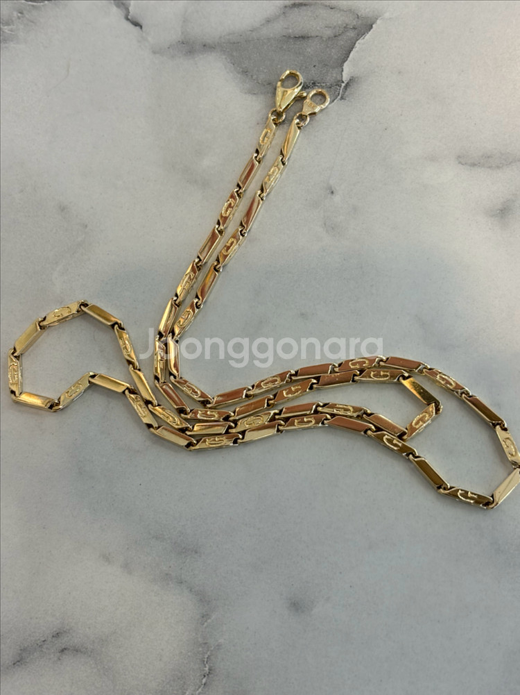 18k 대나무목걸이 5.17돈 남자금목걸이--2