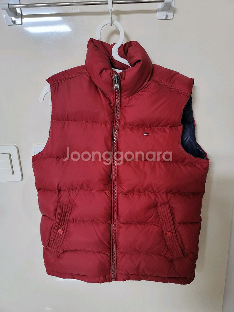 타미힐피거 패딩 조끼 85표기 90정사이즈--0