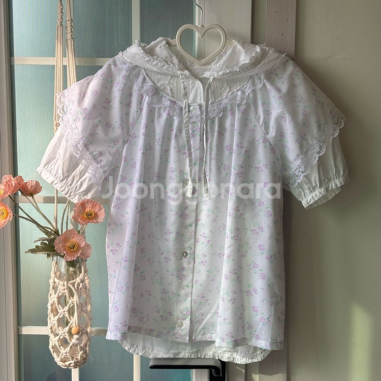 [빈티지] 핑크하우스 후드 핀턱 블라우스 -옷장정리--3