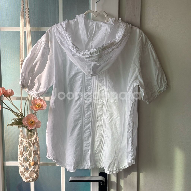 [빈티지] 핑크하우스 후드 핀턱 블라우스 -옷장정리--1