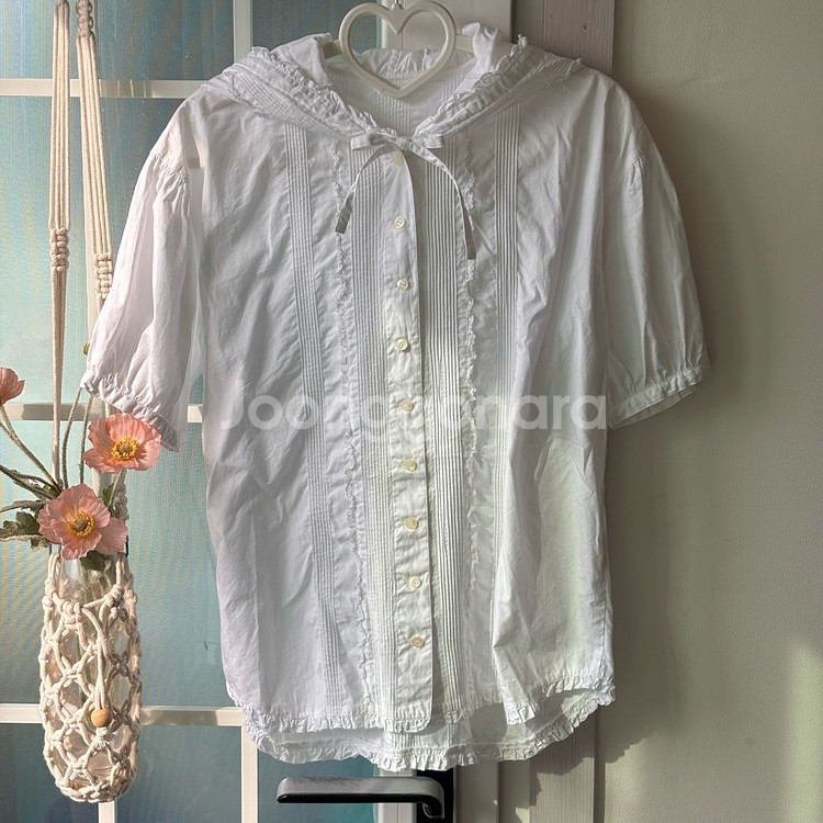 [빈티지] 핑크하우스 후드 핀턱 블라우스 -옷장정리--4