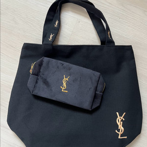 지퍼 캔버스백 +파우치 세트