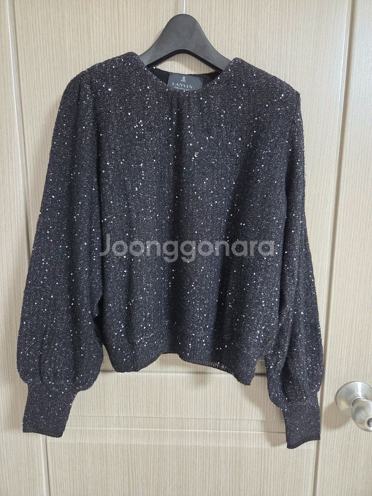 랑방 시퀸 글리터 니트탑 마인 타임 더캐시미어 시스템--7