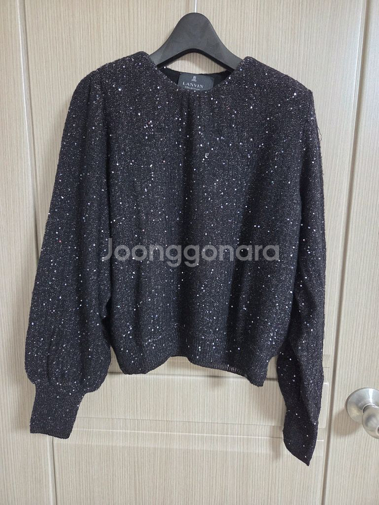 랑방 시퀸 글리터 니트탑 마인 타임 더캐시미어 시스템--6