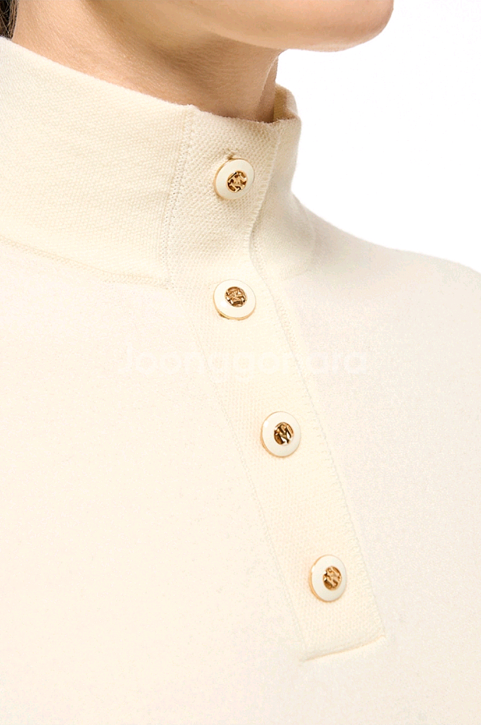 타임 울 블렌드 하이넥 니트탑 랑방 마인 더캐시미어--2