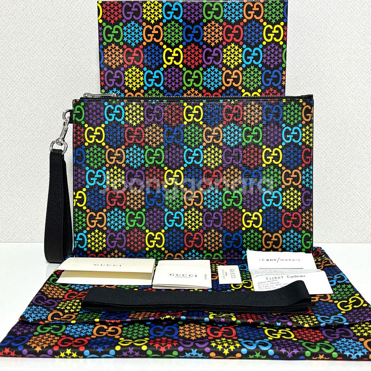 [새상품] 구찌 GG 사이키델릭 클러치--0