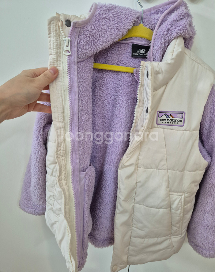 뉴발란스키즈 패딩조끼 플리스집업 판매해요--2