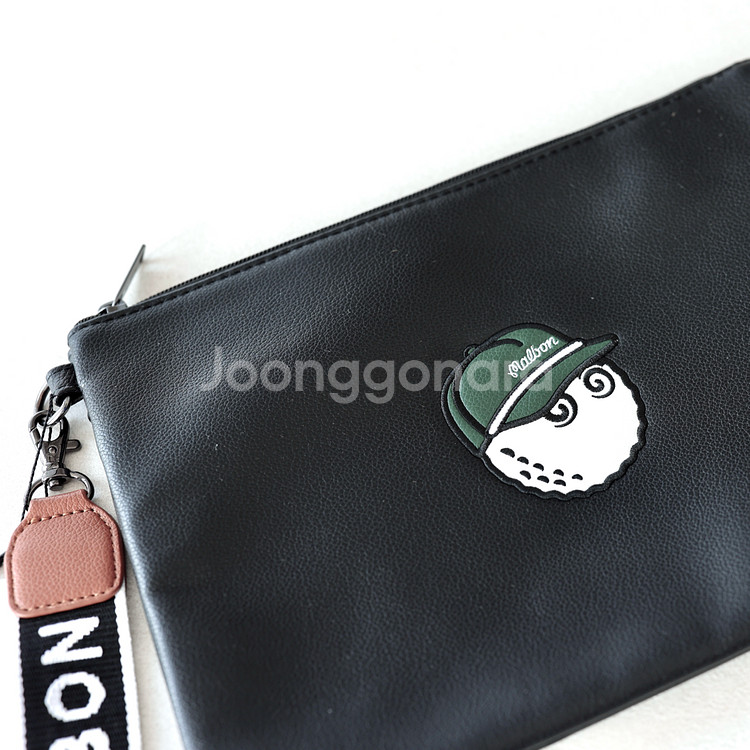 말본 올블랙 골프 클러치백 파우치가방--2