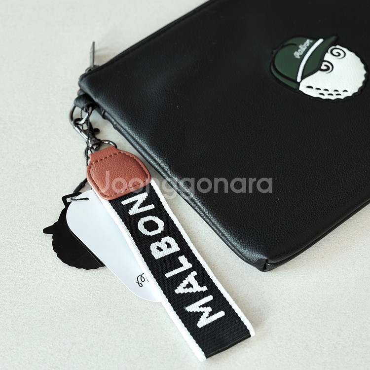 말본 올블랙 골프 클러치백 파우치가방--1