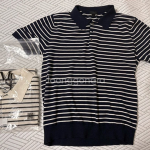 무신사) 스트라이프 니트 반팔티 새상품 xl 사이즈